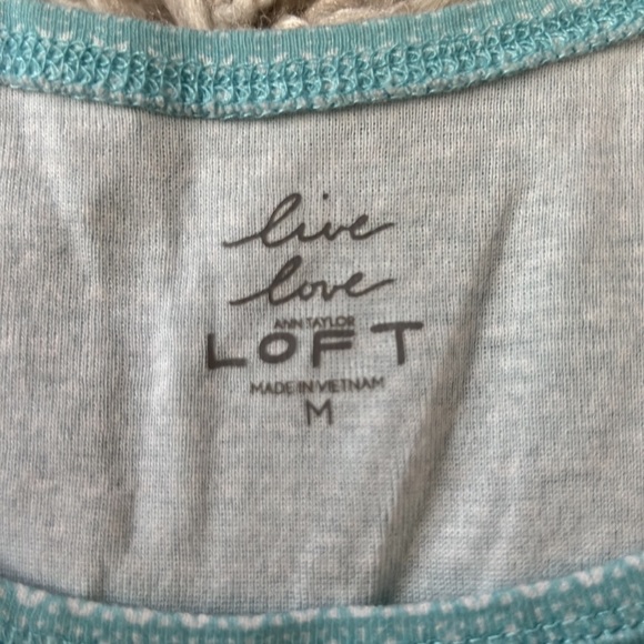 Loft turquoise and white tank size M - Picture 3 of 4